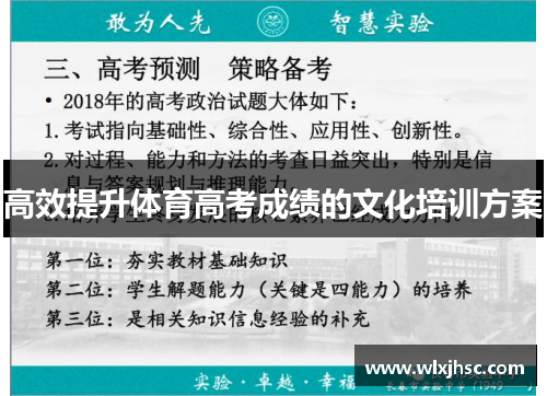 高效提升体育高考成绩的文化培训方案